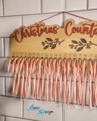 Christmas Candy Cane Countdown Sign – Family Holiday Fun